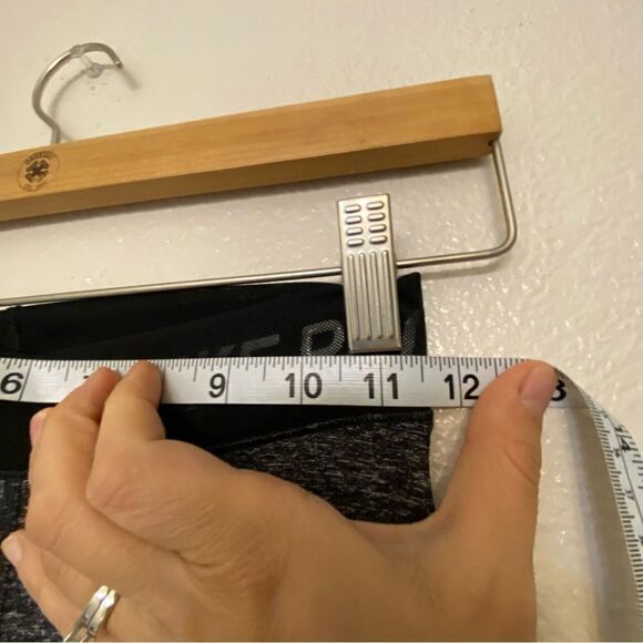 Nike Pro Hypercool mesh leggings heathered grey black full length XS - Picture 9 of 10